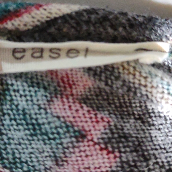 Easel Size Small Aztec print open front and side poncho style Oversized Cardigan - Picture 10 of 11